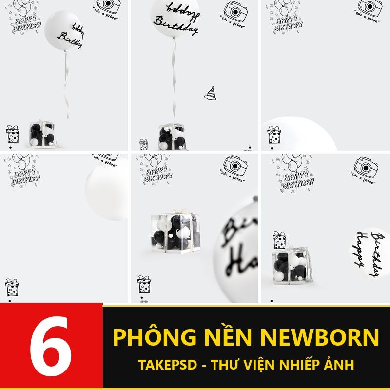 KX440, Bộ 6 PSD mẫu vật liệu thiết kế hậu kỳ ảnh trẻ em 100 ngày, sinh nhật sáng tạo nâng cao phong cách thời trang