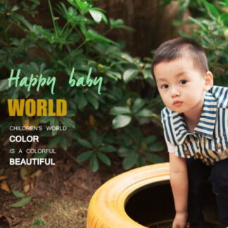 BA14, Bộ 6 PSD nhiếp ảnh trẻ em "Happy baby world"