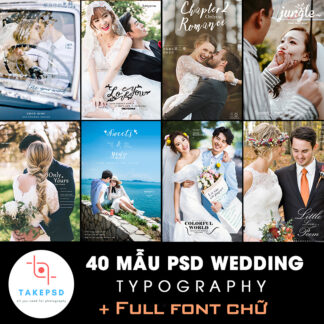 40 mau wedding typography