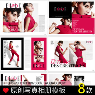 PSD bo cuc album anh ca nhan phong cach tap chi thoi trang