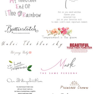 Text w22 typography dam cuoi loc tu album layout 2