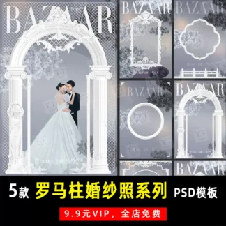 K463 Bo 5 PSD mau nen va van ban chat lieu ghep anh cuoi studio cao cap sang tao cot La Ma