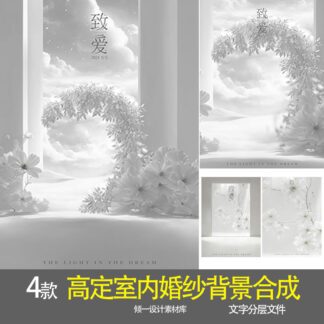 PSD 6997 Bo 10 PSD nen anh cuoi trong nha do net cao phong cach Xiaohongshu sang trong thanh lich 0