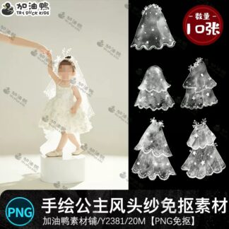 Y2381 Bo 10 PNG do net cao trong suot chat lieu mang che mat cong chua ve tay sinh nhat tre em 2