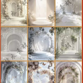 BG 8967 Bo 12 PSD mau thiet ke nen do net cao chat lieu nen anh cuoi Vera noi that lang man 2