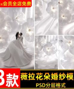 BG 9217 Bo 8 PSD tai lieu hau ky anh cuoi Vera chuyen nghiep nen vai sa tanh va hoa lua muot ma 2