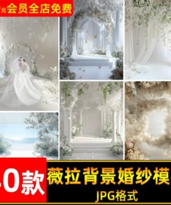 BG 9002 Bo 40 JPG phong nen hau ky anh cuoi Vera phong cach chau Au voi cot La Ma trang lang man 2