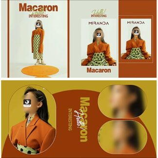 X133 Bo 10 PSD mau thiet ke album anh tre em ban vuong phong cach thoi trang be gai Macaroon 2