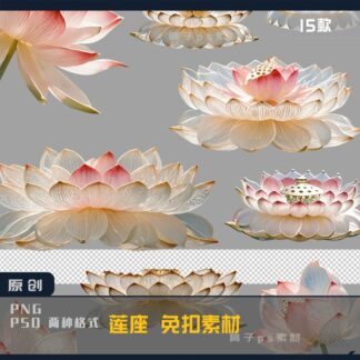 png 182 3 Bo 15 PNG chat lieu goc cho ngoi dai sen hong bay anh co trang phong cach Don Hoang 2