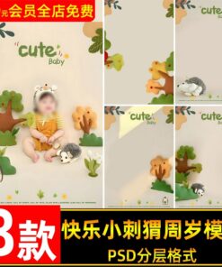 BG 0709 Bo 8 PSD tai lieu chinh sua hau ky anh tre em studio phong cach nhim cute rung hanh phuc 2