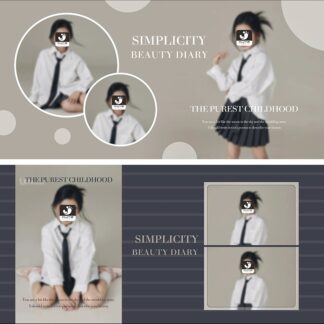 X193 Bo 10 PSD mau thiet ke album vuong tre em studio 25x25 chat lieu tuoi tho thuan khiet vui ve 2