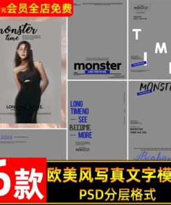 Text 1686 Bo 6 PSD mau van ban bo cuc don gian phong cach Au My cao cap cho anh ca nhan studio 2