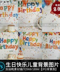 Y2968 Bo 8 anh JPG do net cao nen hau ky anh sinh nhat tre em co banh sinh nhat ruy bang hoa giay vun 1
