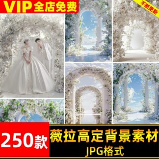 JPG 8084 Bộ 250 Ảnh JPG Phông Nền Ảnh Cưới Cao Cấp Váy Cưới Vera, Cổng Hoa & Vòng Hoa (2)