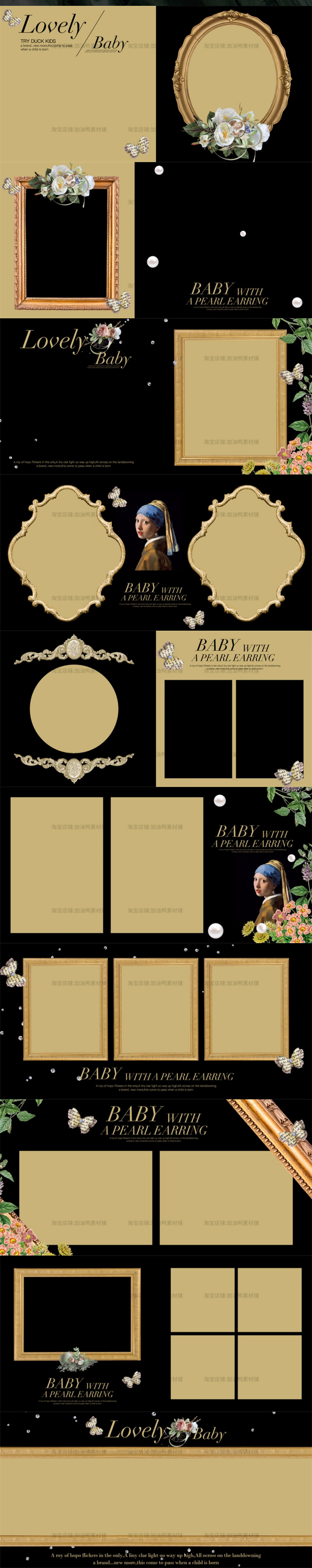 Album 2293, Bộ 10 PSD mẫu thiết kế album ảnh trẻ em bản vuông khung ảnh tròn phong cách Pháp Châu Âu cổ điển sang trọng (2) Album 2293, Bộ 10 PSD mẫu thiết kế album ảnh trẻ em bản vuông khung ảnh tròn phong cách Pháp Châu Âu cổ điển sang trọng (2)